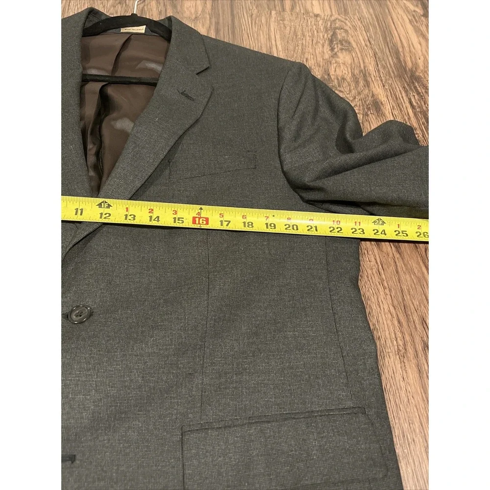 Banana Republic Blazer Mens 46R Gray Cotton 2 Button Slim Fit Sport Coat Jacket